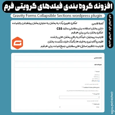 افزونه Gravity Forms Collapsible Sections | گروه بندی فیلدهای گرویتی فرمز